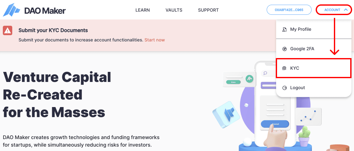 شرح منصة الاكتتابات Dao Maker وكيفية التسجيل فيها