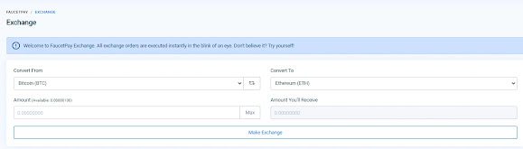 محفظة فوست باي Faucetpay - تاريخ أنطلاقها ومعلومات كاملة عنها 6 التبديل بين العملات الرقمية في محفظة الفوست باي