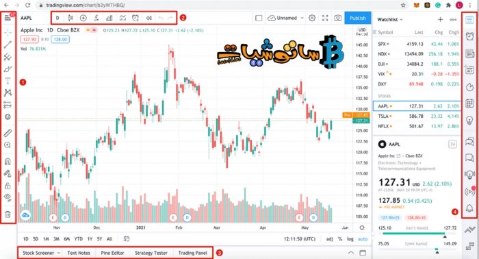 دليل المبتدئين لمنصة Trading View 5 دليل المبتدئين على منصة Trading View