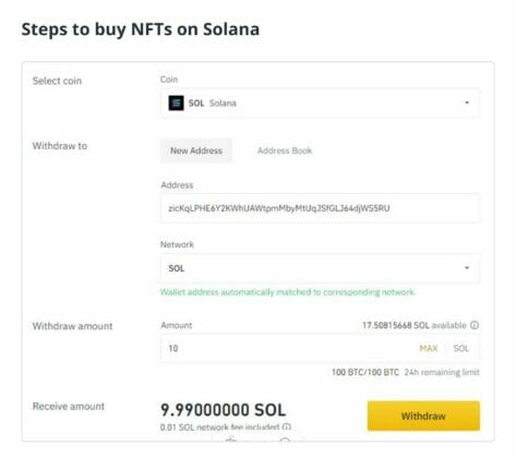 كيفية شراء NFTS على Solana؟